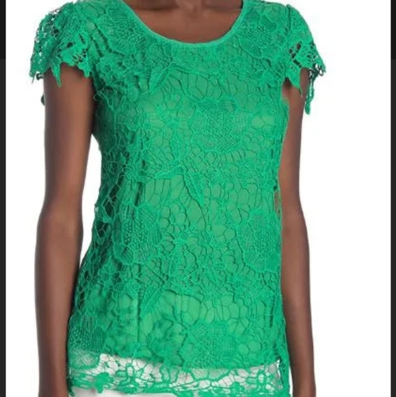 Simply Irresistible Tops - Simply Irresponsib Floral Crochet Lace Knit Blouse